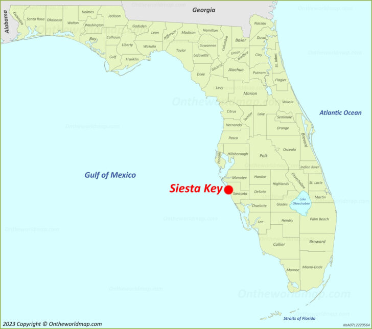 Map of Siesta Key Beach Map of Siesta Key Beach