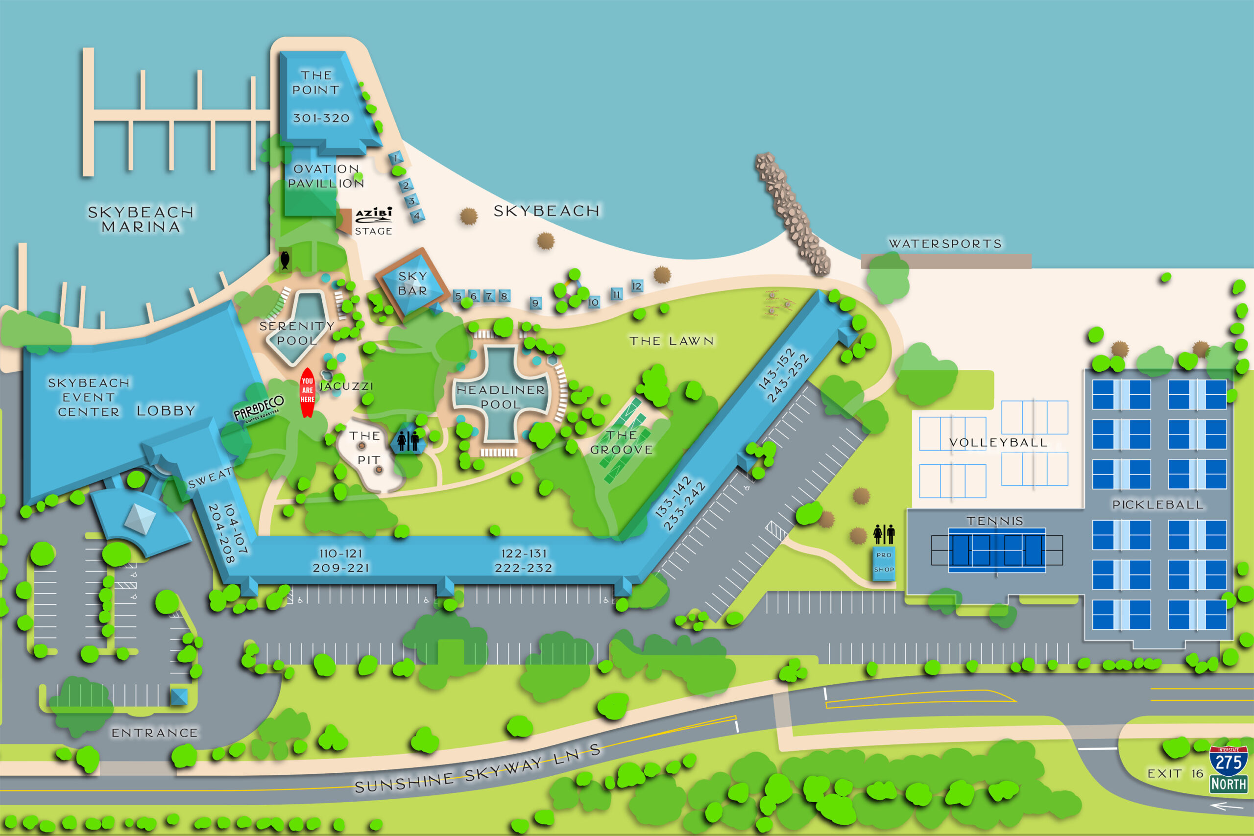 Skybeach Resort | Official Site pertaining to St Pete Beach Hotels Map