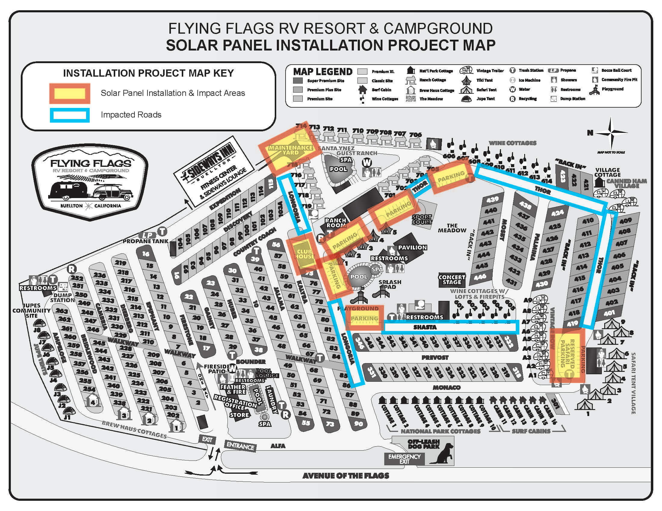 Solar Panel Capital Improvement Project Underway - Flying Flags with regard to Flying Flags Avila Beach Map