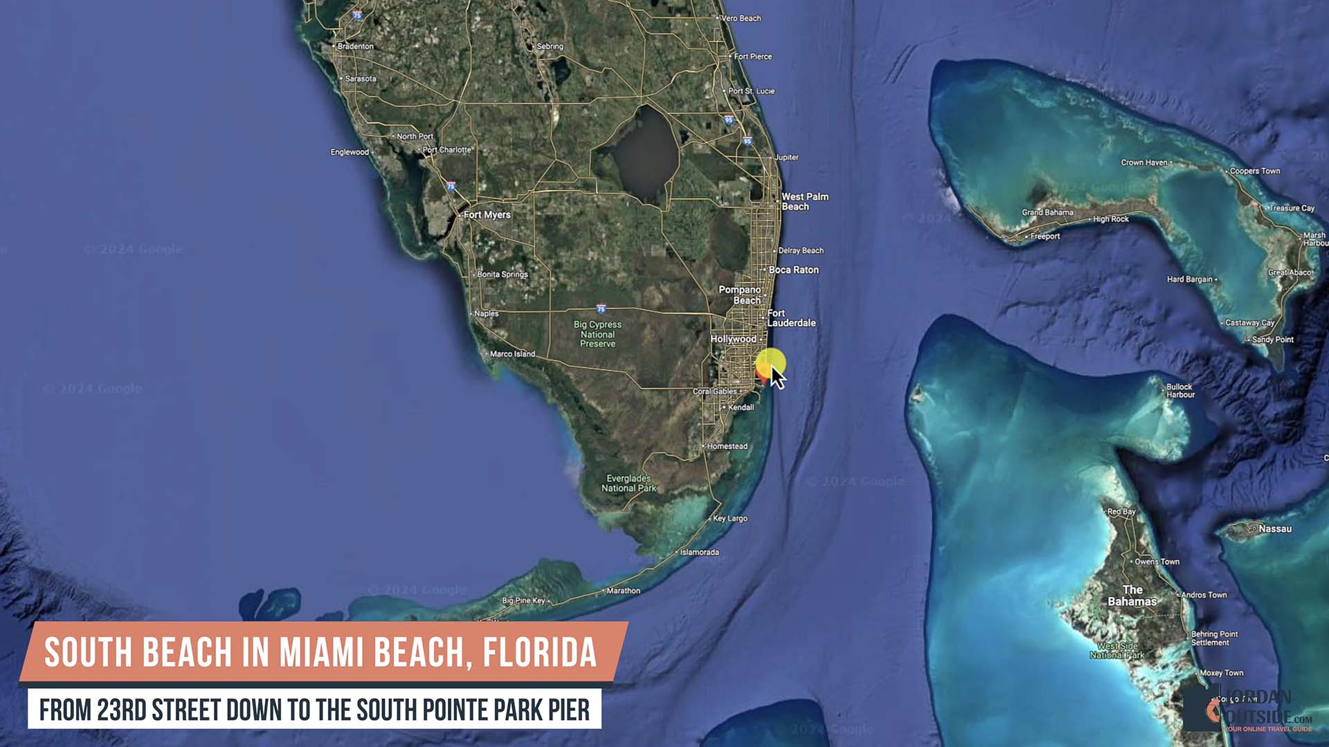 South Beach In Miami Beach, Florida (South Pointe Pier To 23Rd Street) in Google Maps South Beach Florida