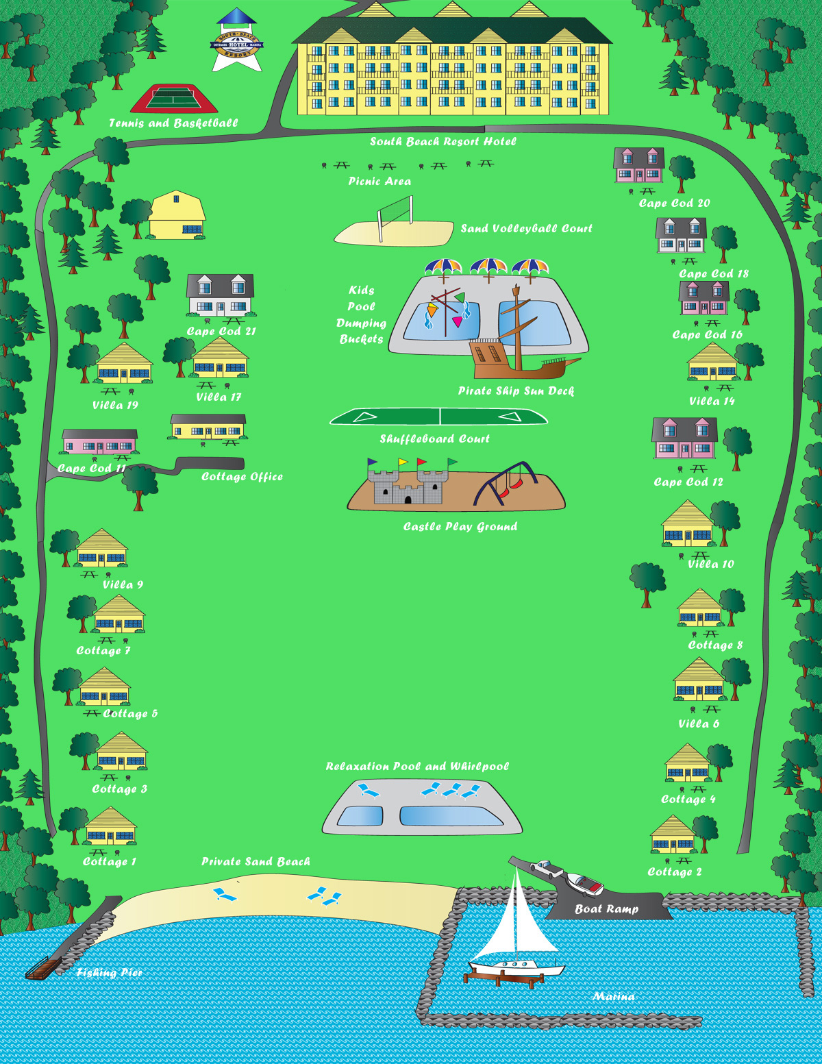 South Beach Resort || Map within Hotel Map Of South Beach