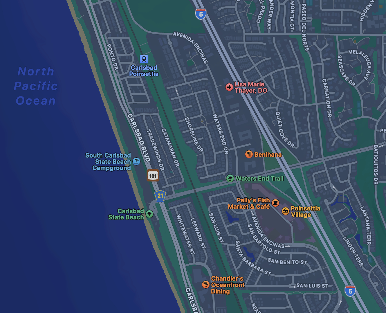 South Carlsbad State Beach Campground - Mlg Rv Rentals And Deliveries with regard to Map Of South Carlsbad State Beach Campground