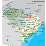 South Carolina Maps & Facts   World Atlas Within Map Of South Carolina Coast Beaches
