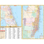 Southeast Florida Regional Wall Mapkappa   The Map Shop Throughout Map Of Islands Off The East Coast Of Florida