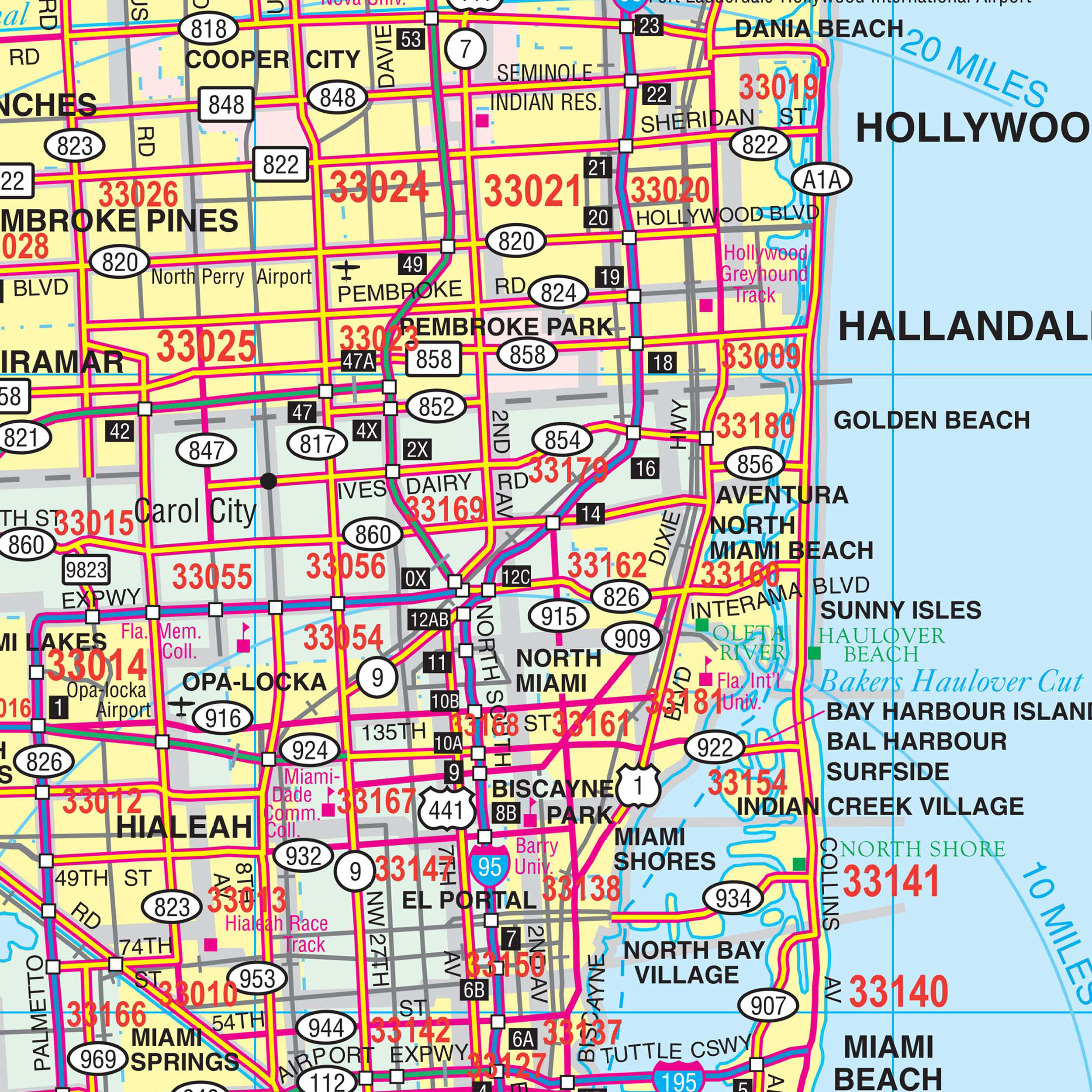 Southeast Florida Regional Wall Mapkappa - The Map Shop with regard to Map Of South Florida East Coast