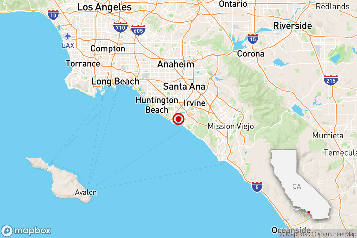 Southern California Earthquakes: Cluster Of 3 Strike In Orange throughout Newport Beach California On Map