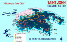 St. John Beaches - U.s. Virgin Islands within Map of St John Beaches