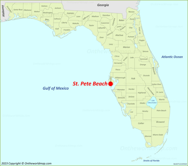Map of St Pete Beach Florida