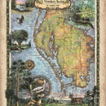 St Petersburg Beaches Florida Map Poster Print Vintage Wall Art Home Decor  Gift Intended For Map Of St Petersburg Beaches