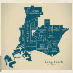 Stock Vektorgrafik „Modern City Map   Long Beach California City Inside Long Beach Ca City Map