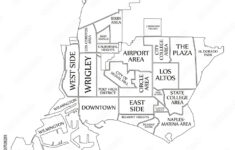 Stock-Vektorgrafik „Modern City Map - Long Beach California City pertaining to Long Beach Map of Neighborhoods