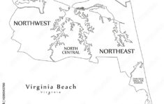 Stock-Vektorgrafik „Modern City Map - Virginia Beach Va City Of regarding Map of Virginia Beach Neighborhoods
