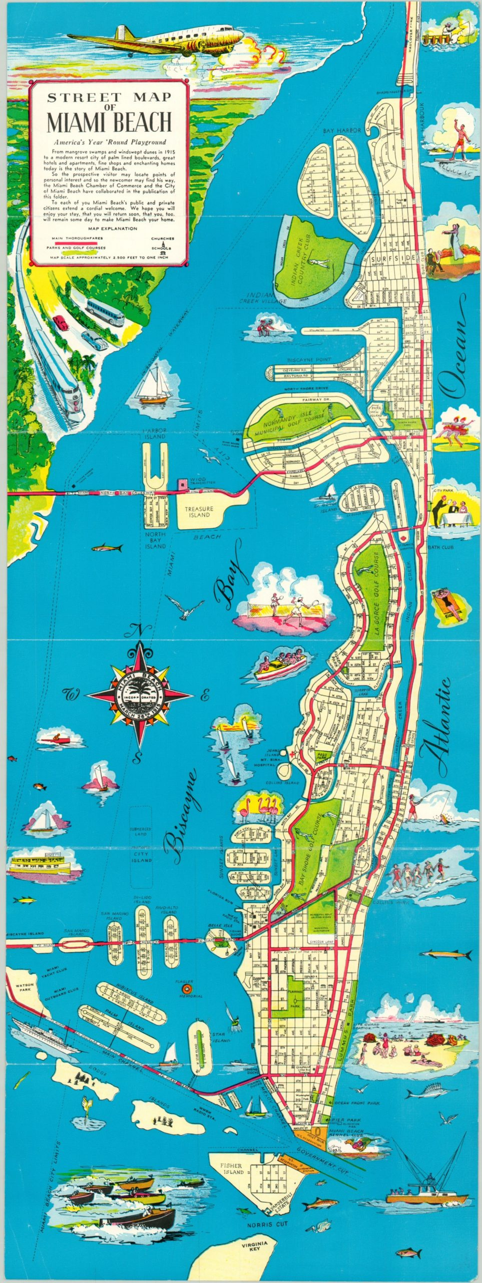 Street Map Of Miami Beach - Delightful Map in Miami Beach on a Map