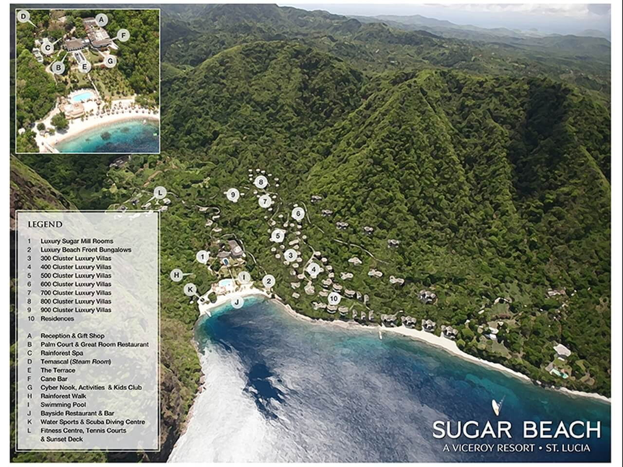 Sugar Beach, A Viceroy Resort - St. Lucia | Jetzt Bei Landmark Buchen pertaining to Sugar Beach St Lucia Resort Map