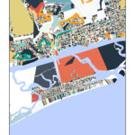 Sunset Beach Kunstdruck, Abstrakte Wandkunst, Kunstdruck, Beach In Map Of Sunset Beach Nc