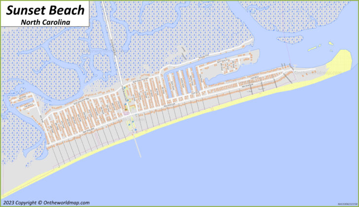 Map of Sunset Beach Nc