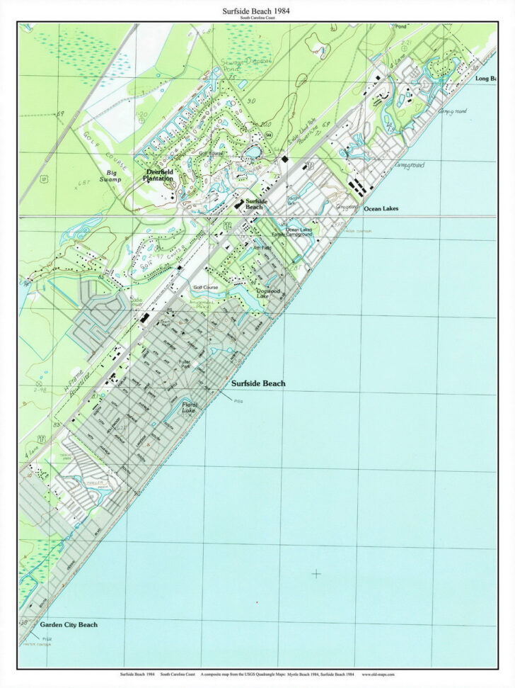 Map of Surfside Beach Sc Map of Surfside Beach Sc
