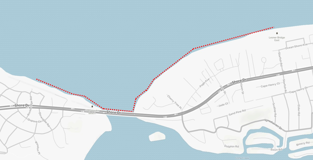 Swimming Advisory Lifted For Section Of Chesapeake Bay In Virginia throughout Virginia Beach Bacteria Warning Today Map