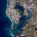 Tampa Bay, Florida With Satellite Map Of Florida Gulf Coast