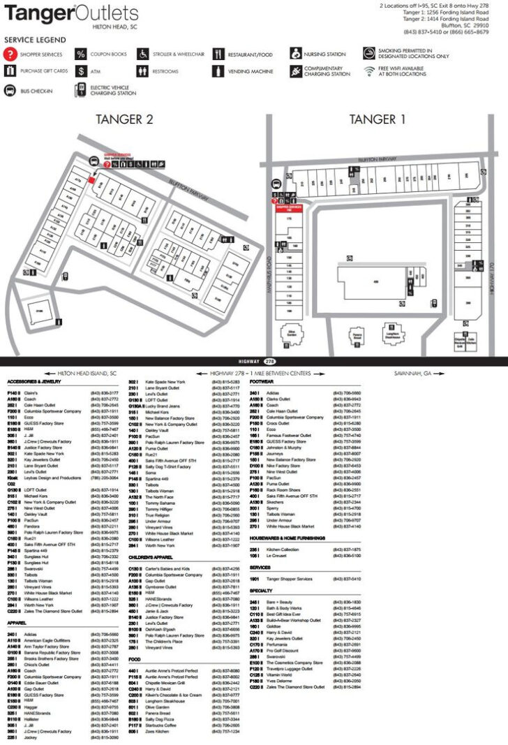 Map of Tanger Outlet Myrtle Beach Map of Tanger Outlet Myrtle Beach