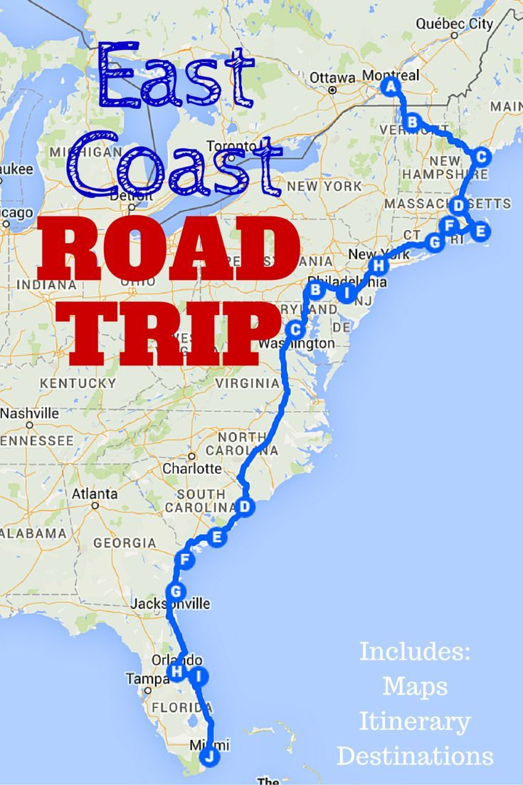 The Best Ever East Coast Road Trip Itinerary pertaining to Map Of East Coast From Virginia To Florida