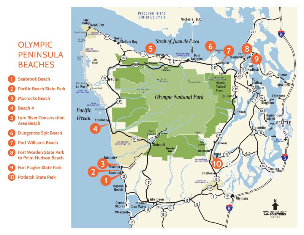 The Best Uncrowded Beaches On The Olympic Peninsula, Wa with regard to Map of Beaches in Washington State
