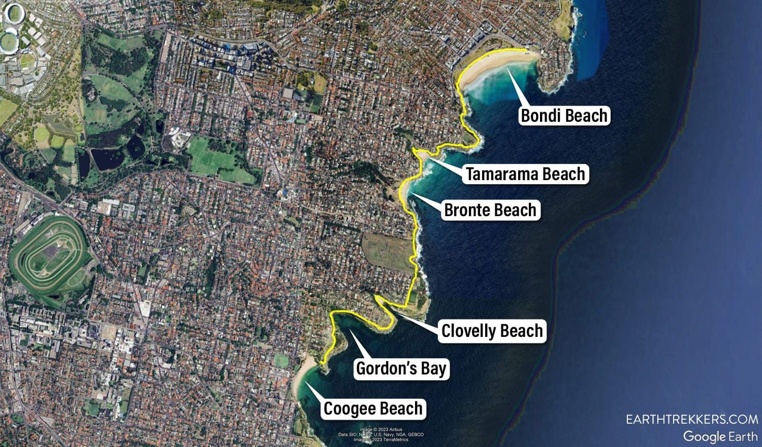 The Coogee To Bondi Coastal Walk: Map, Photos &amp;amp; Is It Worth It? inside Bondi Beach on a Map