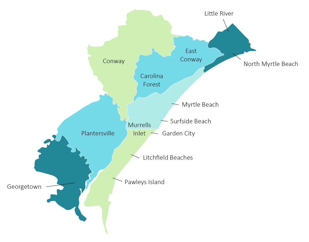 The Grand Stand pertaining to Grand Strand Myrtle Beach Map