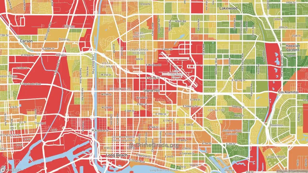 The Safest And Most Dangerous Places In Long Beach, Ca: Crime Maps inside Long Beach Ca Crime Map