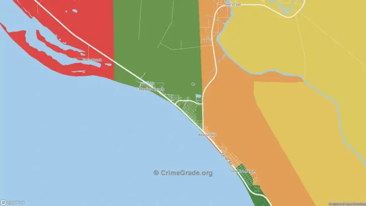Map of Mexico Beach Fl