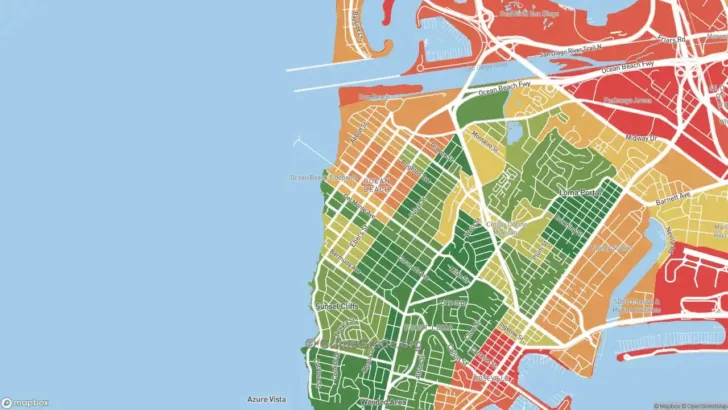 Map of Ocean Beach San Diego Ca