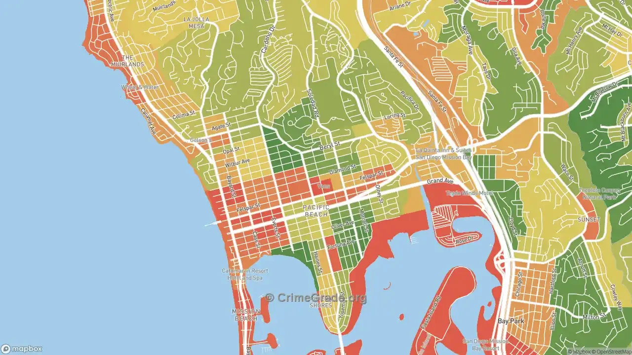 The Safest And Most Dangerous Places In Pacific Beach, San Diego with Map of Pacific Beach Ca