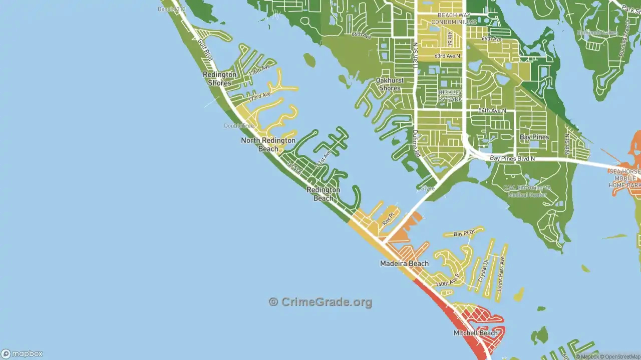The Safest And Most Dangerous Places In Redington Beach, Fl: Crime for Map Of Redington Beach Florida