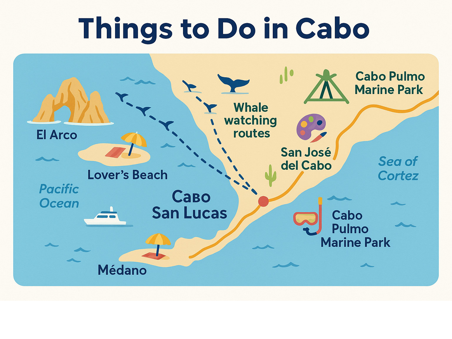 Things To Do In Cabo: Unforgettable Activities For 2025 with Map Of Medano Beach Cabo San Lucas