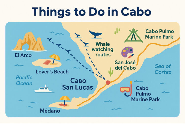 Cabo Hotel Map Medano Beach