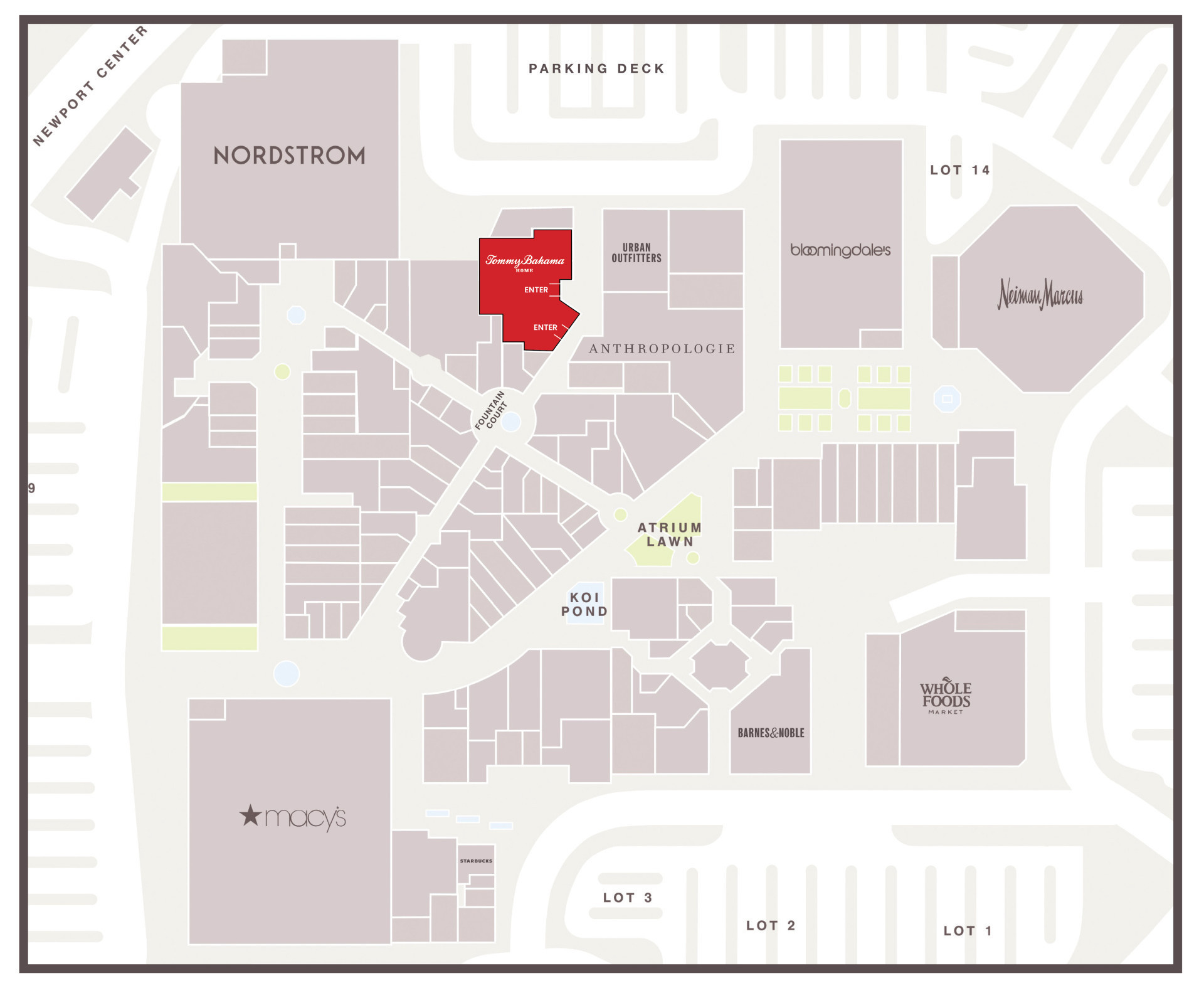 Tommy Bahama Home Fashion Island - Newport Beach, Ca | Lexington for Map Of Fashion Island Newport Beach Ca