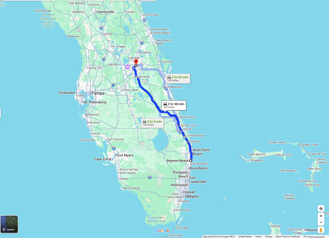 Top 5 Ways To Go From Boynton Beach, Fl To Orlando, Fl inside Boynton Beach Map of Florida