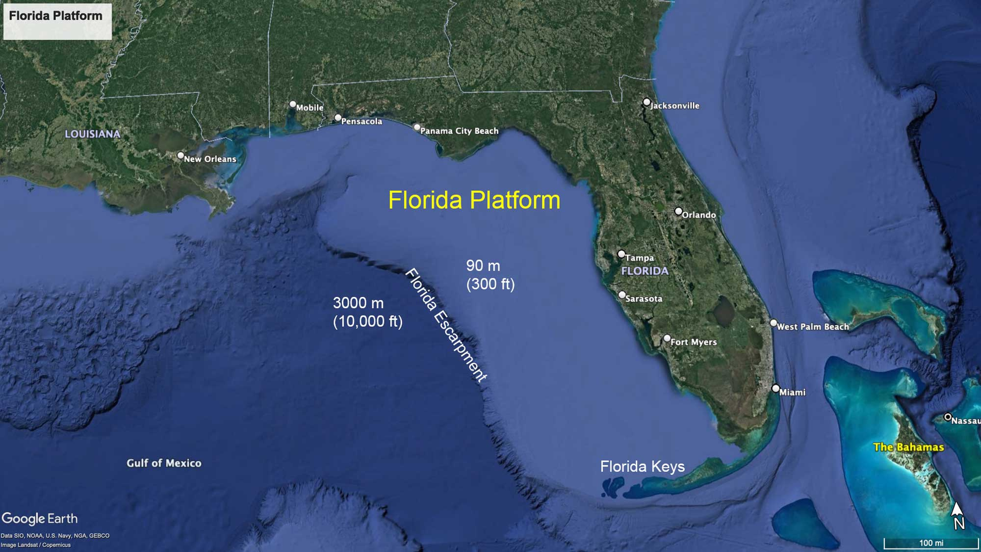 Topography Of The Coastal Plain — Earth@Home regarding Google Map Of Florida Gulf Coast