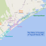 Topsail Beach Vs Surf City Vs North Topsail   The Difference Throughout Topsail Beach North Carolina Map