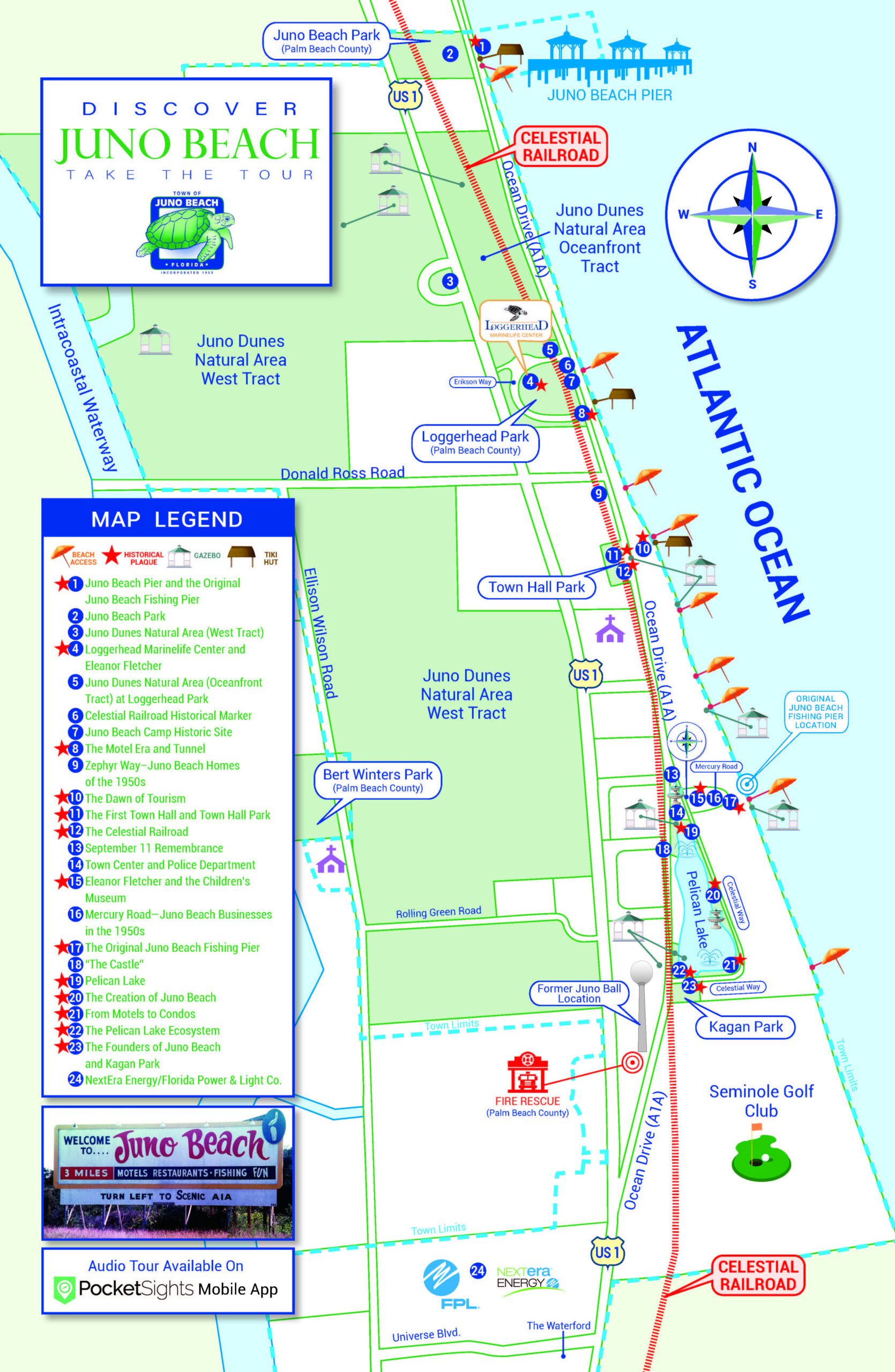 Tour Map/Brochure | Town Of Juno Beach, Florida for Map of Juno Beach Florida