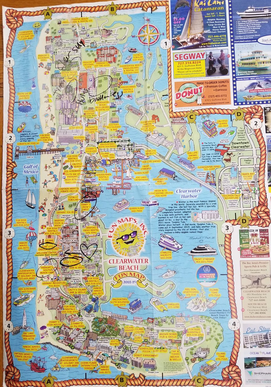 Tourist Attractions Map At Clearwater, Fl - Picture Of Residence with Map Of Hotels On Clearwater Beach