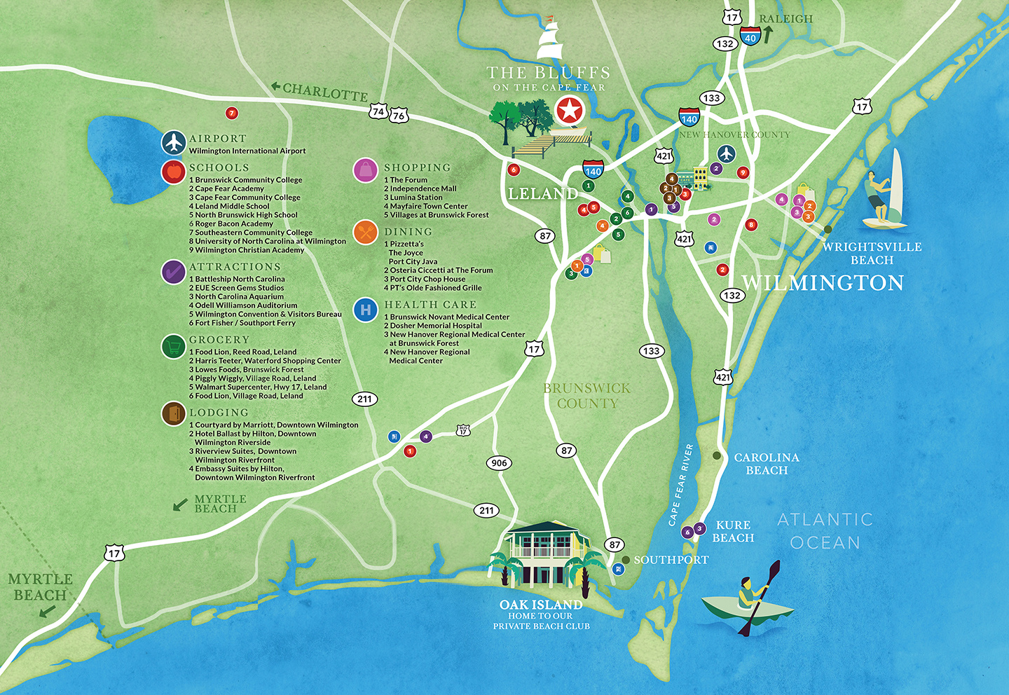 Town &amp;amp; Country Lifestyle | Wilmington Nc | The Bluffs On The Cape Fear regarding Map Of Wilmington Beach Nc