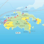 Travel To St. John | Ferries, Hotels, Divnigs Pertaining To St John Usvi Beaches Map
