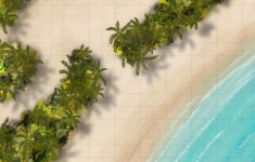 Tropical Beach [20X20][Oc][Battlemap]  Experimenting With A regarding Palm Trees Beach Wreck Map Dnd