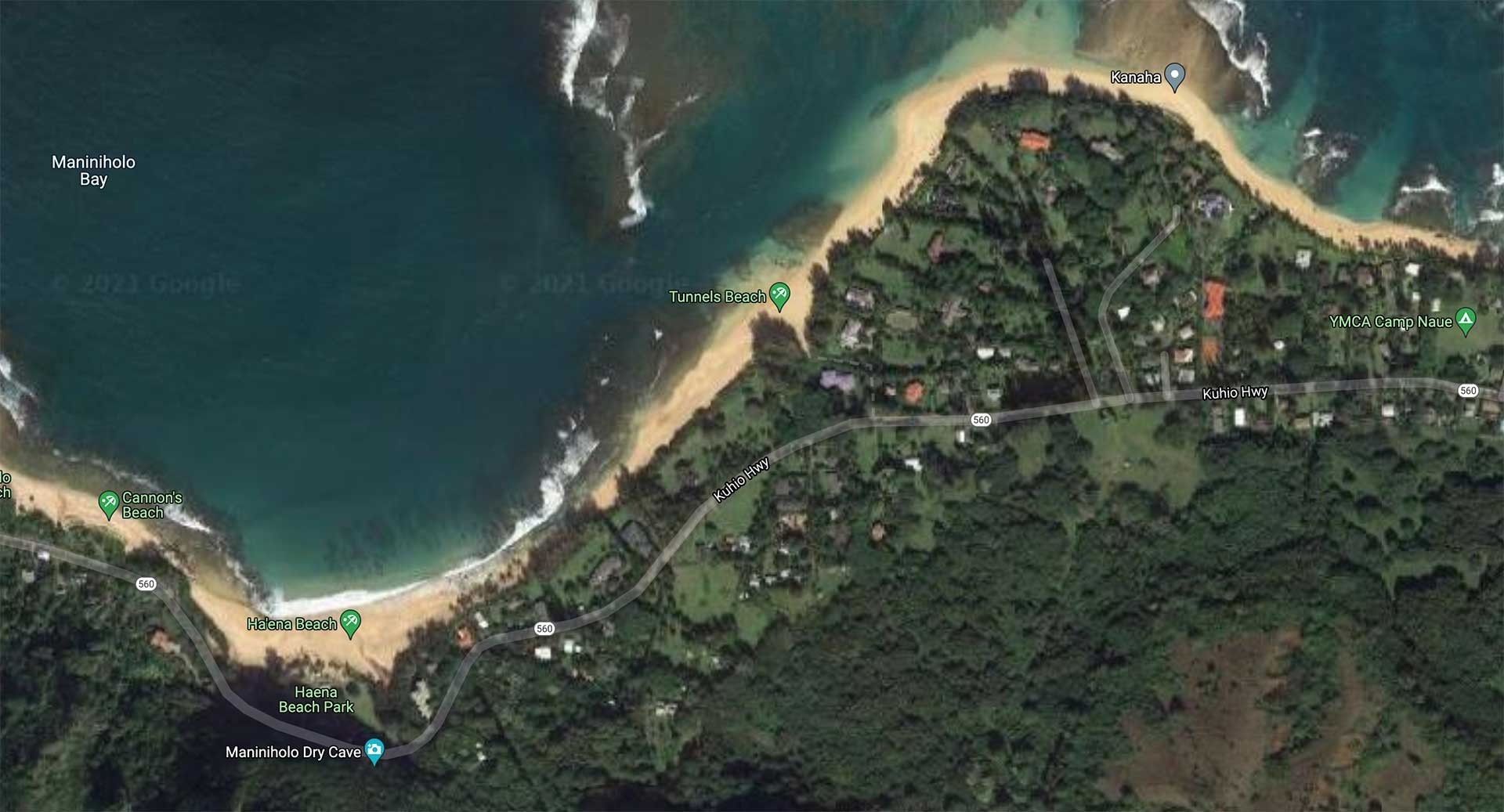 Tunnels Beach Is Located On The Northwest Shore Of Kauai In Hawaii with Map of Tunnels Beach Kauai