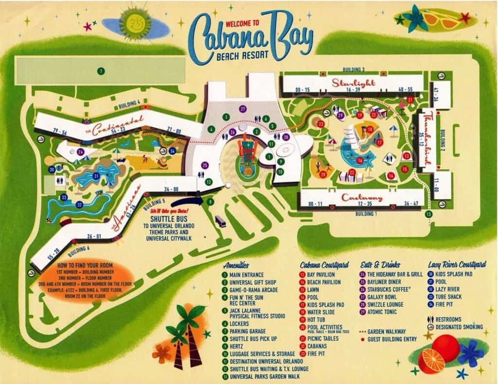 Universal&amp;#039;S Cabana Bay Beach Resort - Disney Vacation Planner with regard to Map Cabana Bay Beach Resort