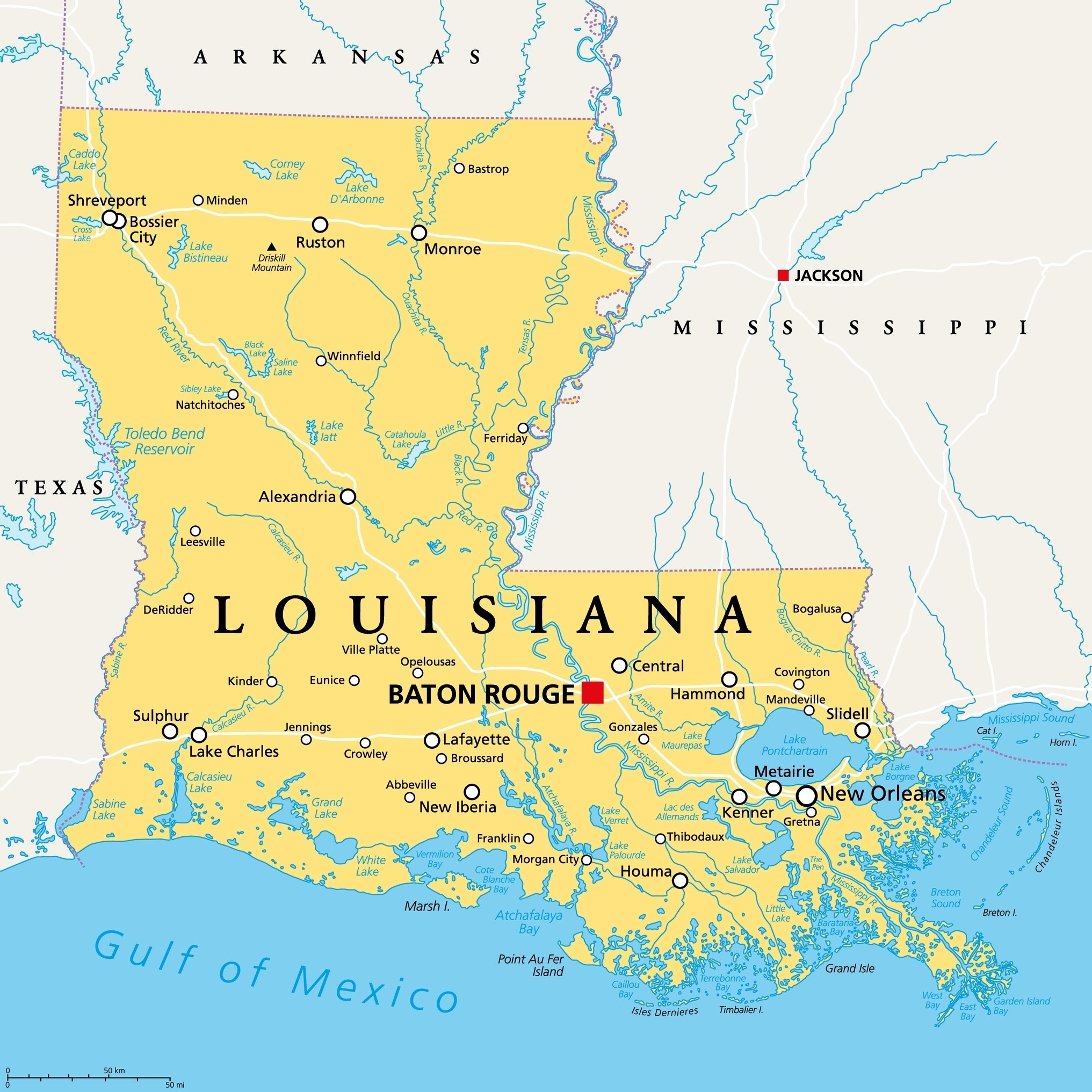Us Gulf Coast Map | Mappr regarding Map of Beaches in Louisiana