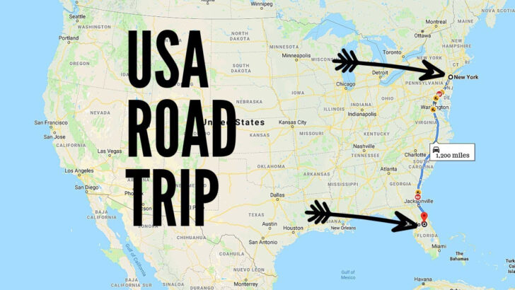 Map of East Coast From New York To Florida