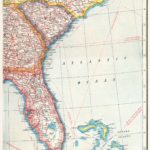 Usa. South East. Florida North Carolina South Carolina Georgia 1920 Old Map Intended For Map Of East Coast Of Florida And Georgia