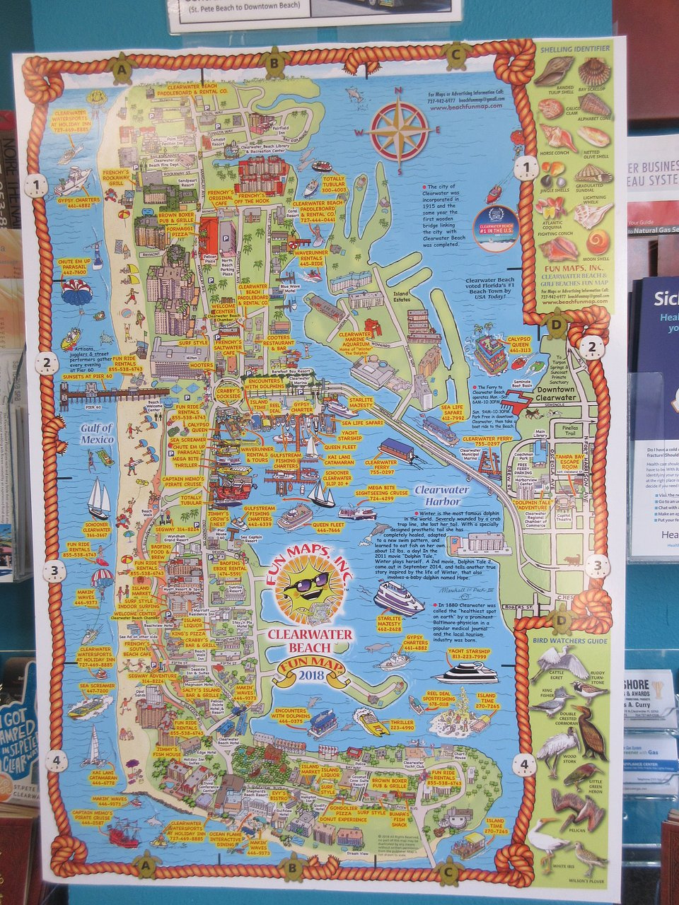 Useful Map Of The Local Area - Picture Of Clearwater Beach Chamber inside Map of Clearwater Beach Fl